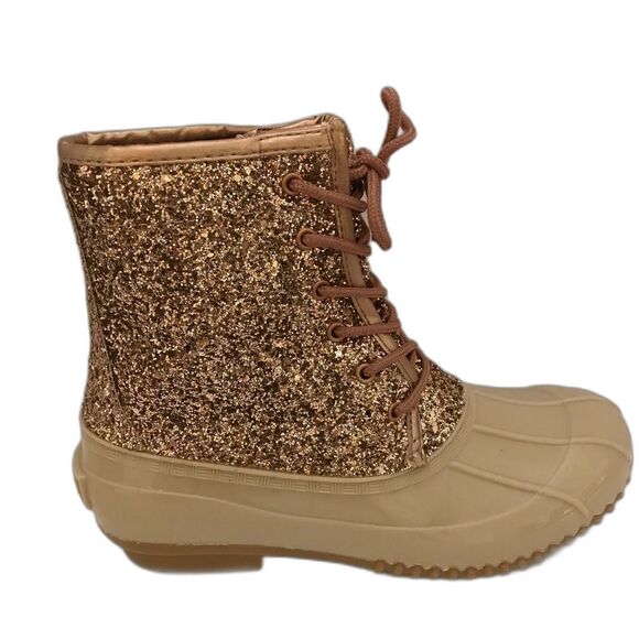 Sugar Boots Women's Size 8 Rose Gold Shearling Lined Duck Boots NIB - Picture 7 of 14